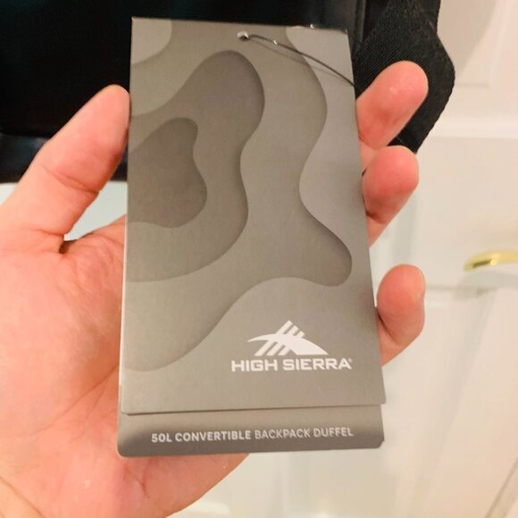 50L High Sierra Water Resistant CONVERTIBLE Travel Backpack or Duffel -Grey/Blue - Picture 13 of 13